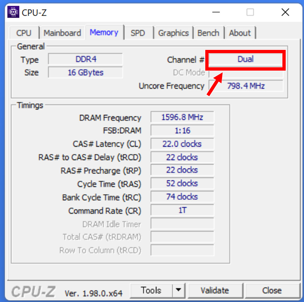 DELL ノートパソコン(inspiron 5405)をCPU-Zでメモリの動作確認を行う